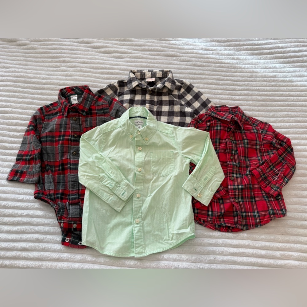 Bundle of 4 Boy Button Down Shirts - 24 months